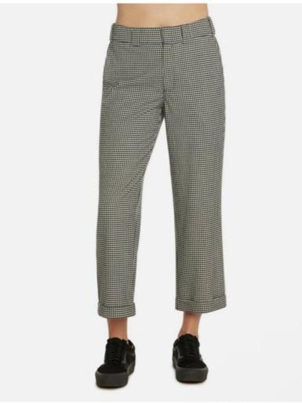 Dickies Black and White Houndstooth Straight-Leg Chinos
